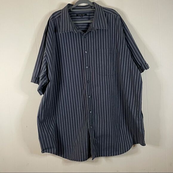 SYNRGY Striped Button Down Shirt - Picture 1 of 5